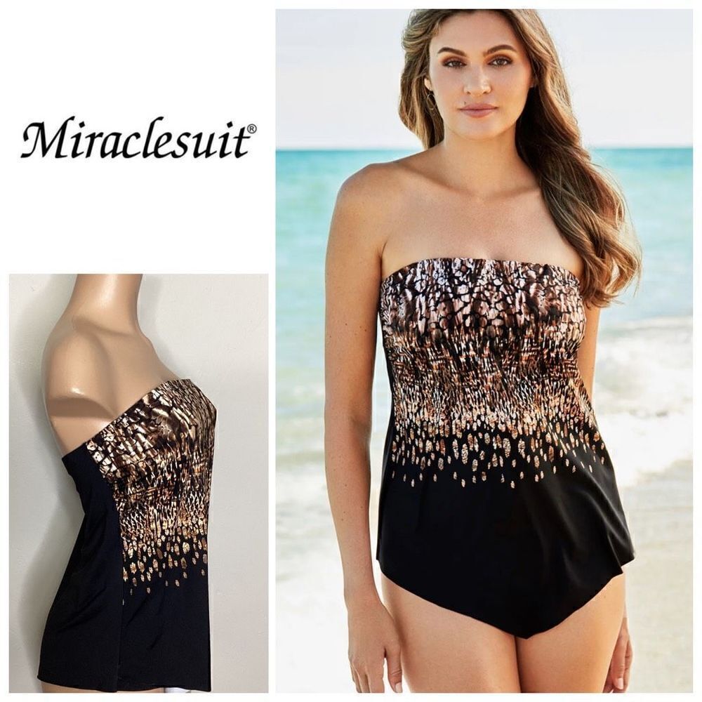 New. Miraclesuit black tankini top. Size 8 Retails $148